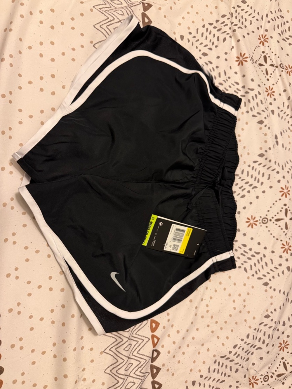Nike Black Women’s Athletic Shorts with White Piping